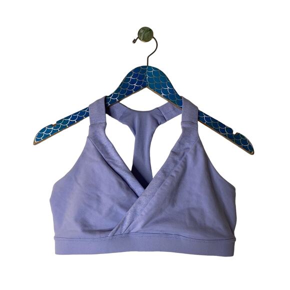 LULULEMON Periwinkle Racerback Crossfront Neckline Sports Bra - Picture 1 of 7